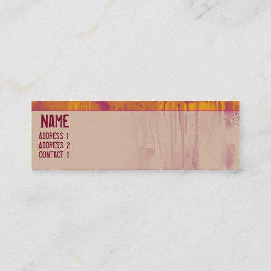 落書きの滴り1 スキニー名刺 (正面)