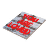 落書きの煉瓦 タイル (側面)