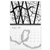 落書きの爆弾のぬり絵帳 カレンダー (2月 2017)