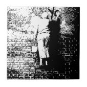 落書きの祖母 タイル (正面)