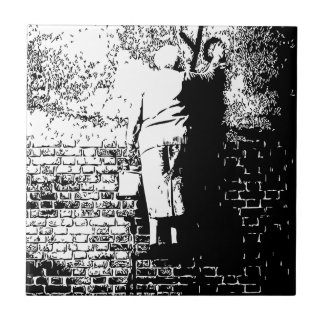 落書きの祖母 タイル