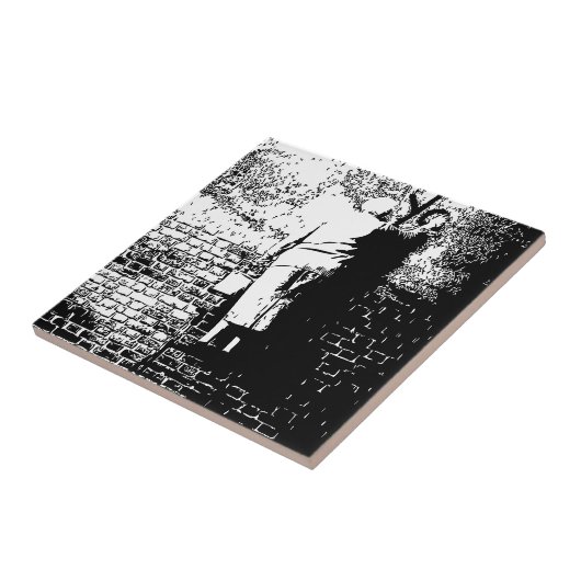 落書きの祖母 タイル (側面)