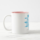 落書きの紫色か水 ツートーンマグカップ (左)