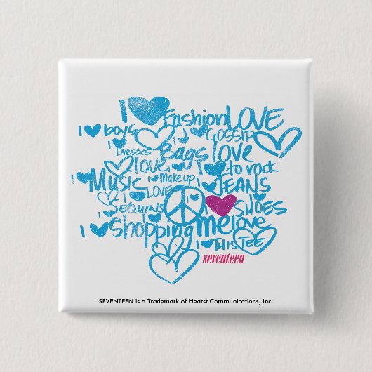 落書きの紫色か水 缶バッジ (正面)