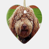 落書きの絵画のハートのオーナメント セラミックオーナメント (右)