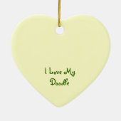 落書きの絵画のハートのオーナメント セラミックオーナメント (裏面)