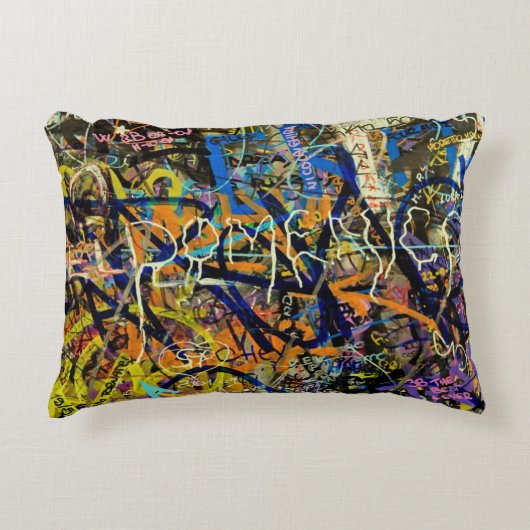 落書きの背景 アクセントクッション (正面)