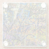 落書きの背景 ガラスコースター (裏面)