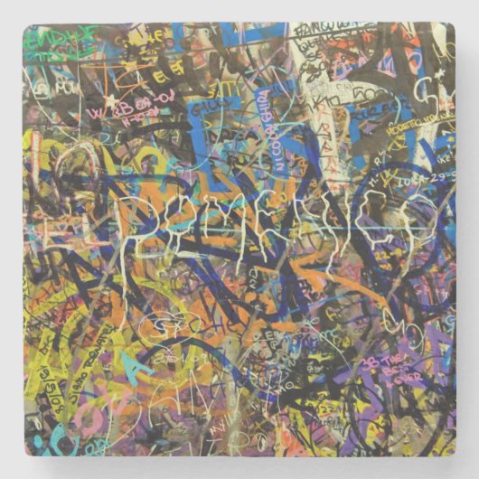 落書きの背景 ストーンコースター (正面)