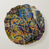 落書きの背景 ラウンドクッション (裏面)