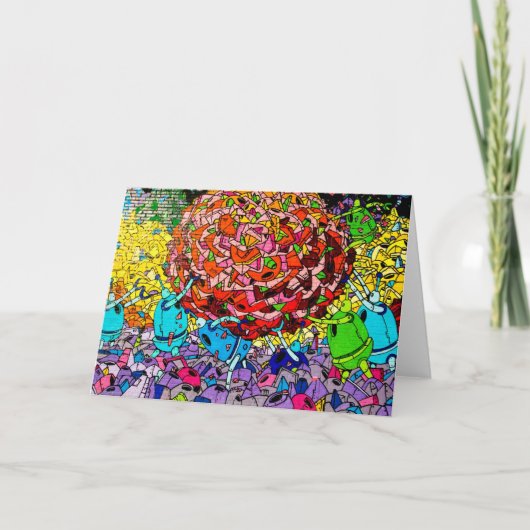 落書きの芸術の挨拶状 カード (正面)