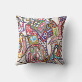 落書きの芸術の枕 クッション (裏面)