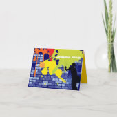 落書きの芸術家のバーのバルミツワーのサンキューカード サンキューカード (正面)