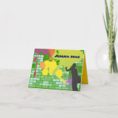 落書きの芸術家のバーのバルミツワーのサンキューカード ノートカード (正面)