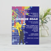 落書きの芸術家のバーのバルミツワーの招待状 招待状 (スタンド正面)