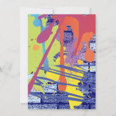 落書きの芸術家のバーのバルミツワーの招待状 招待状 (裏面)