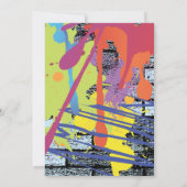 落書きの芸術家の女の子のバルミツワーの招待状 招待状 (裏面)