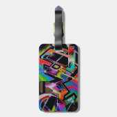 落書きの荷物タグ ラゲッジタグ (裏面縦)