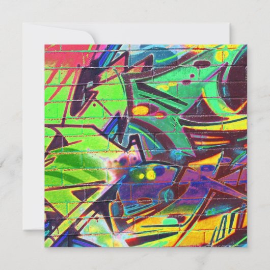 落書きの誕生日の招待状 招待状 (裏面)