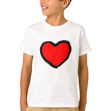 落書きの赤いハート