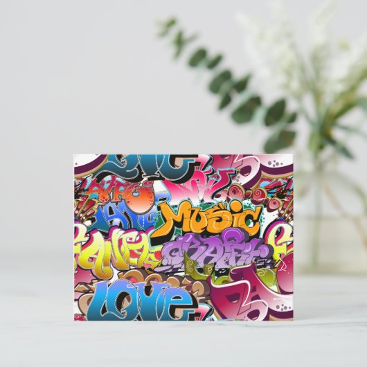 落書きの通りの芸術 ポストカード (スタンド正面)