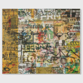 落書きの都市包装紙 ラッピングペーパー (フラット)