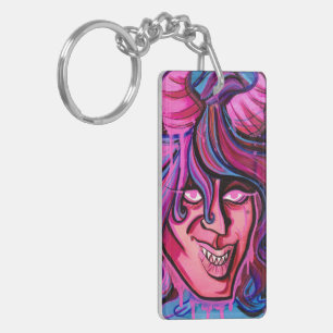 落書きの鬼の女の子Keychain キーホルダー