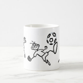 落書きのGuyZのサッカーのマグ コーヒーマグカップ