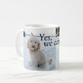 落書きのYes、私達はできます! コーヒーマグカップ (正面左)