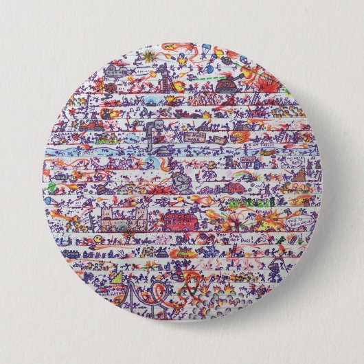 落書きはバッジボタンの戦います 缶バッジ (正面)