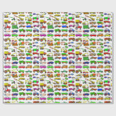 落書きはバンおよび自動車をトラックで運びます ラッピングペーパー (フラット)