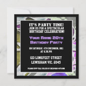 落書きは誕生日の招待状に文字を入れます 招待状 (正面)