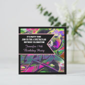 落書きは誕生日の招待状に文字を入れます 招待状 (スタンド正面)