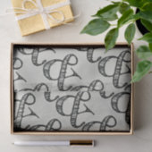 落書きアンパサンドよくはしゃぐサインおもしろいブラック&グレー 薄葉紙 (ギフト)