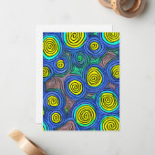 落書きアートの渦 ノートカード (正面/裏面インサイチュ)