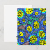 落書きアートの渦 ノートカード (正面/裏面)
