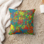 落書きアートメッシー落書き緑青黄 クッション (ブランケット)