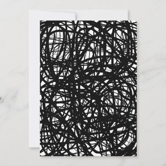 落書きイラストのサンクスギビング招待状 招待状 (裏面)