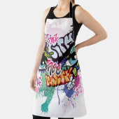 落書きイラストレーションと通り落書き文字 エプロン (インサイチュ)