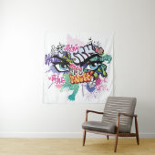 落書きイラストレーションと通り落書き文字 タペストリー (インサイチュ)