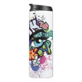 落書きイラストレーションと通り落書き文字 タンブラー (回転右)