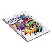 落書きイラストレーションと通り落書き文字 ノートブック (右側)