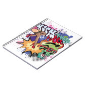 落書きイラストレーションと通り落書き文字 ノートブック (左側)