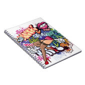 落書きイラストレーションと通り落書き文字 ノートブック (右側)