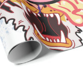 落書きイラストレーションと通り落書き文字 ラッピングペーパー (ロールコーナー)