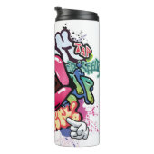 落書きイラストレーションと通り落書き タンブラー (回転右)