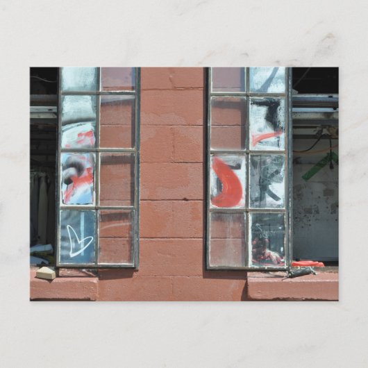 落書きウィンドウ枠 ポストカード (正面)