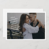 落書きカジュアル手書きモノグラム写結婚真 招待状 (正面/裏面)