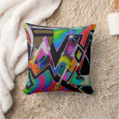 落書きカラフル枕 クッション (ブランケット)