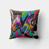 落書きカラフル枕 クッション (裏面)